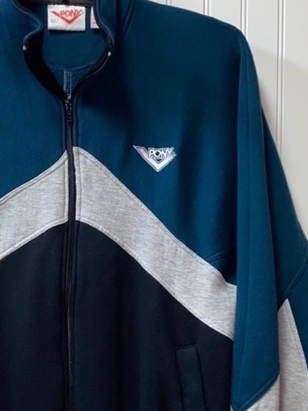 Vtg Pony Shoes Zip Sweatshirt XL